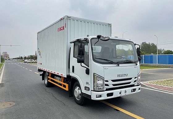 kopen Witte Isuzu Geïsoleerde Truck 126HP 152HP Isuzu Box Vans Vervoerstruck online manufacture