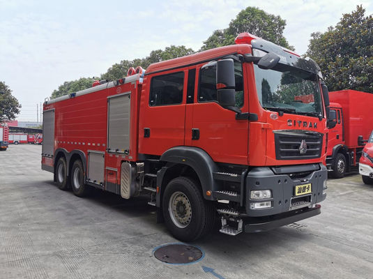 10m SINOTRUK Foam Brandweer Truck Brandweer Reddingswagens Drie Assen 10×2