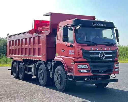 Vier assen Diesel 3 zitplaatsen Cargo Dump Truck 20M2 8,9 meter Achtersteun Handgeschakelde transmissie 8×4