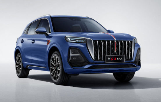 Blauw Hongqi Sport Utility Vehicle 185kw 5 zitplaatsen Gasoline Hongqi Suv 3