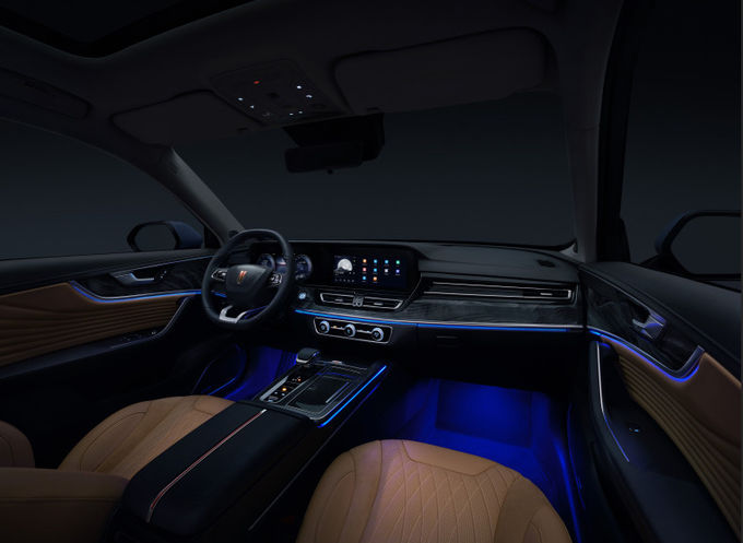 Blauw Hongqi Sport Utility Vehicle 185kw 5 zitplaatsen Gasoline Hongqi Suv 10