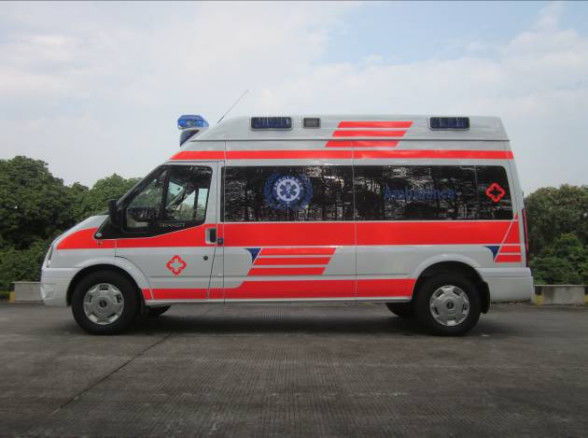 9 zitplaatsen Ford Transit Ambulance 6 zitplaatsen Medi Cal Ambulance Voorste Achterste 4×2 3