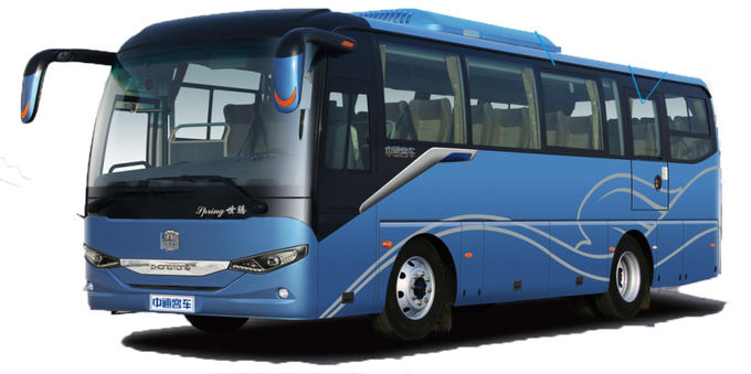 Blauwe Diesel 31 zitplaatsen 40 zitplaatsen autocar verkeer bus Achterste Achterste aandrijving 6 × 2 1