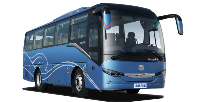 Blauwe Diesel 31 zitplaatsen 40 zitplaatsen autocar verkeer bus Achterste Achterste aandrijving 6 × 2 0