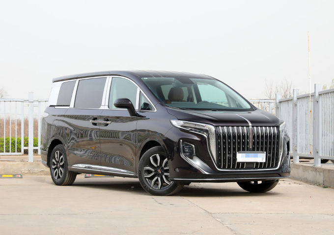 Zwarte Hongqi 7 zitplaatsen Minivan MPV High End Luxe Business Reception Car 2