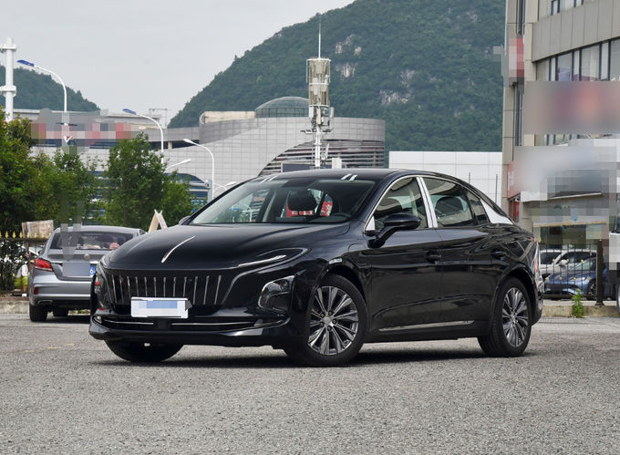 Hongqi elektrische EV auto 140Kw 5 zitplaatsen elektrische auto voorwiel aandrijving zwart 1