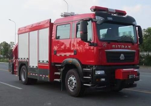 SINOTRUK noodreddingsbrandweerwagen diesel achterinrij 6 zitplaatsen 4×2 handgeschakelde transmissie 1