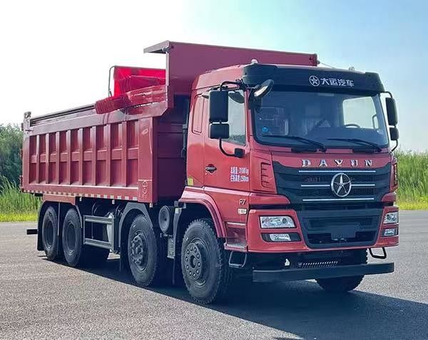 Vier assen Diesel 3 zitplaatsen Cargo Dump Truck 20M2 8,9 meter Achtersteun Handgeschakelde transmissie 8×4 0