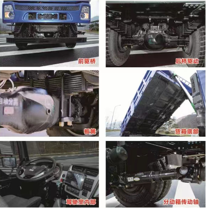 Dongfeng Vierwielaandrijving Off Road Cargo Dump Truck Diesel 4×4 Handgeschakelde transmissie 5